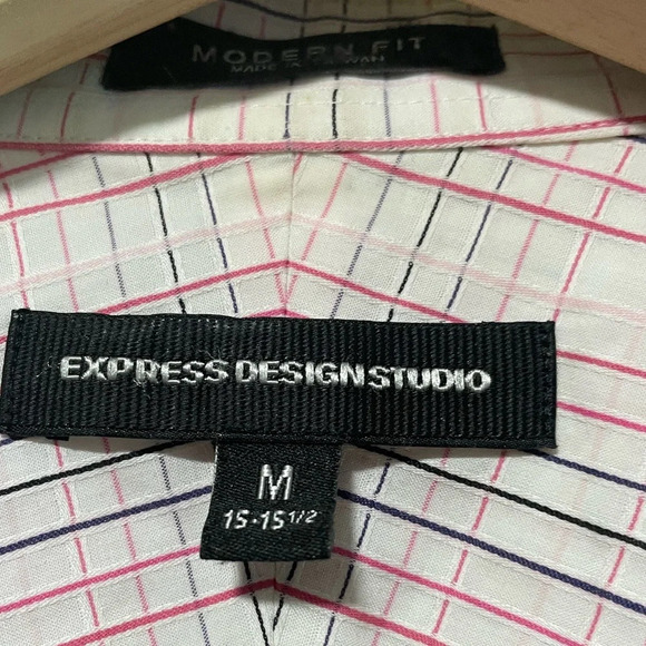Express Design Studio Modern Fit Checkered Shirt - Medium - Picture 5 of 10